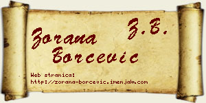 Zorana Borčević vizit kartica